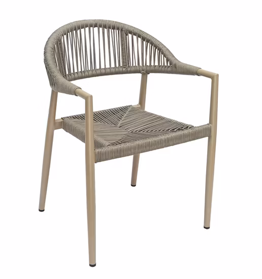 Popular High Quality Plastic Rattan Wicker Stackable Restaurant Chairs Indoor and Outdoor Garden Metal Dinner French Bistro Dining Room Chair
